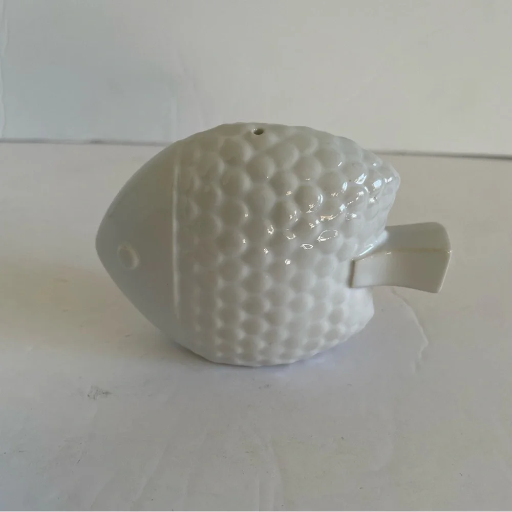 Catch of the Day Salt + Pepper Shakers White Ceramic West Elm